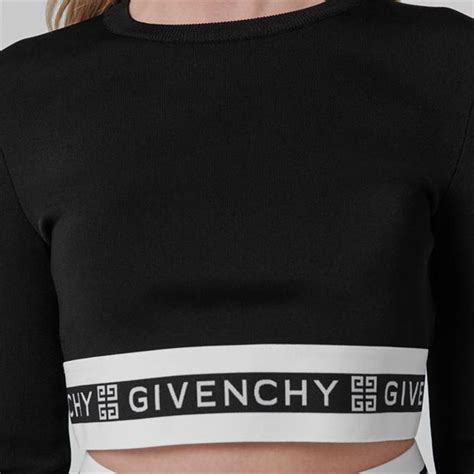 givenchy logo crop top|Women's Givenchy Tops .